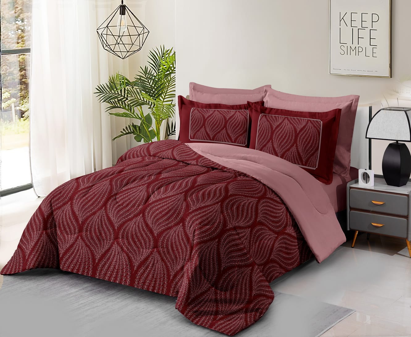 Printed 3 Piece Bed Quilt/ Bedspread/ Coverlet
