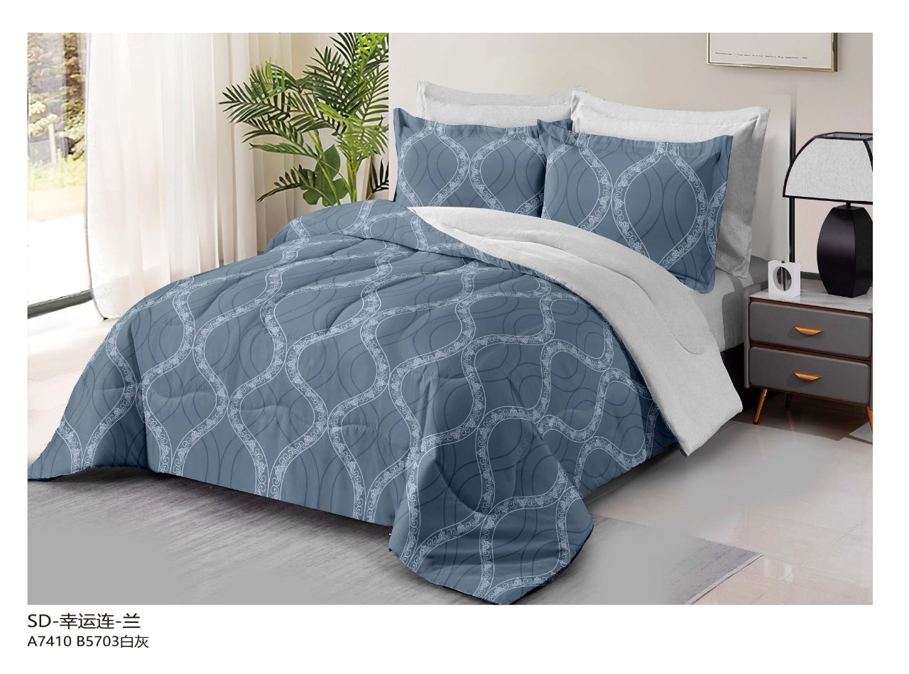 Printed 3 Piece Bed Quilt/ Bedspread/ Coverlet