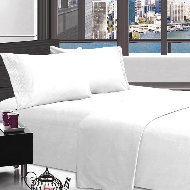 Imperial Home Solid 4-Piece Bed Sheet Set