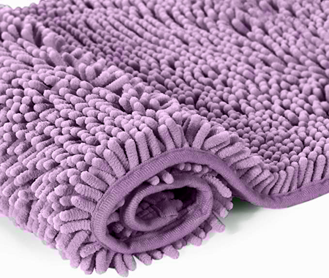 Chenille Microfiber Floor/Bathroom Mat - Violet