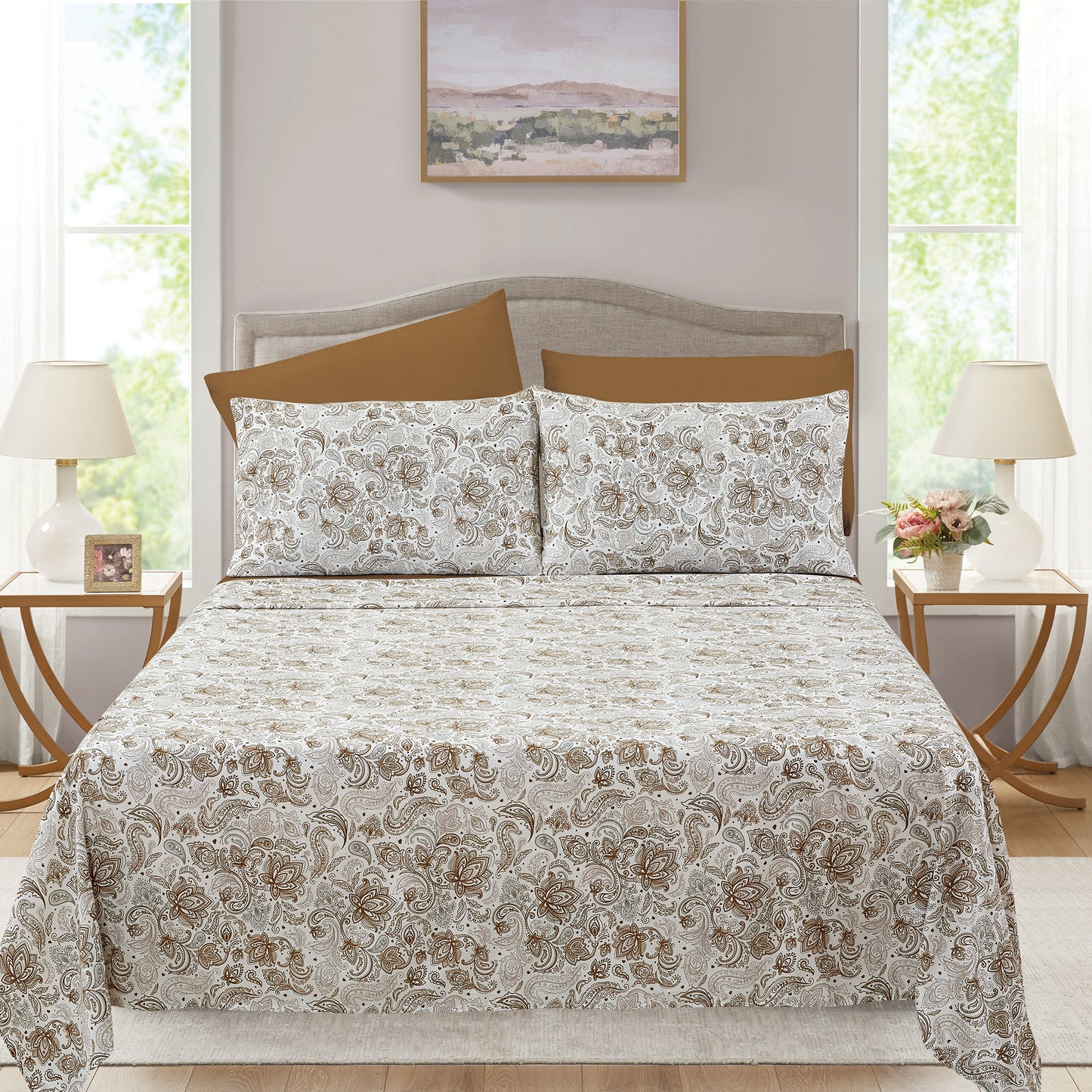 Imperial Home Printed 6-Piece Bedsheet Set