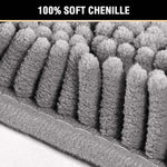 Chenille Microfiber Floor/Bathroom Mat - Light Gray
