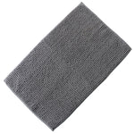 Chenille Microfiber Floor/Bathroom Mat - Dark Grey