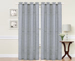 Imperial Home-Embroidered Evelyn Semi-Sheer Grommet Single Curtain Panel