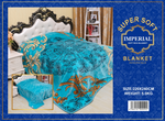 Imperial Home 12-Pound Heavy Thick Plush Mink Blanket- Aqua