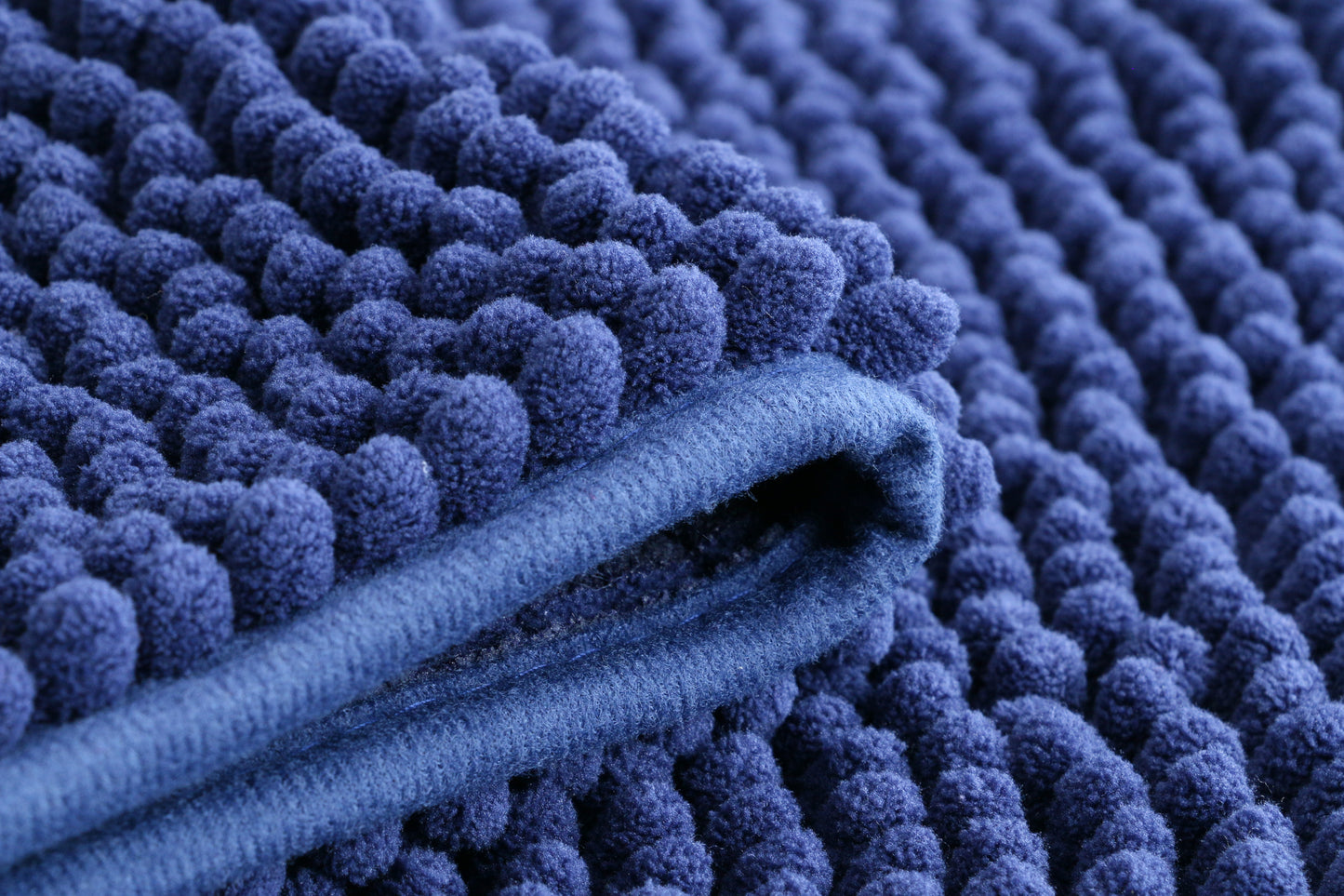 Chenille Microfiber Floor/Bathroom Mat - Navy