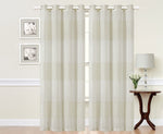 Imperial Home-Embroidered Osaka Semi-Sheer Grommet Single Curtain Panel