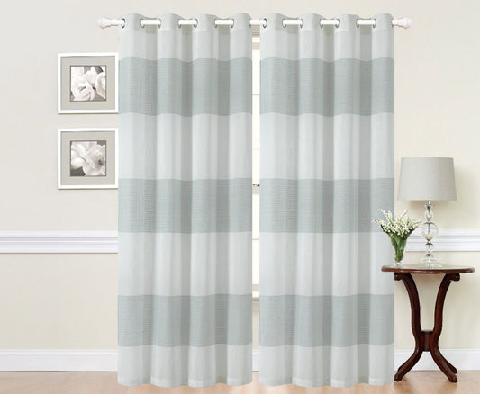 Imperial Home-Embroidered Osaka Semi-Sheer Grommet Single Curtain Panel