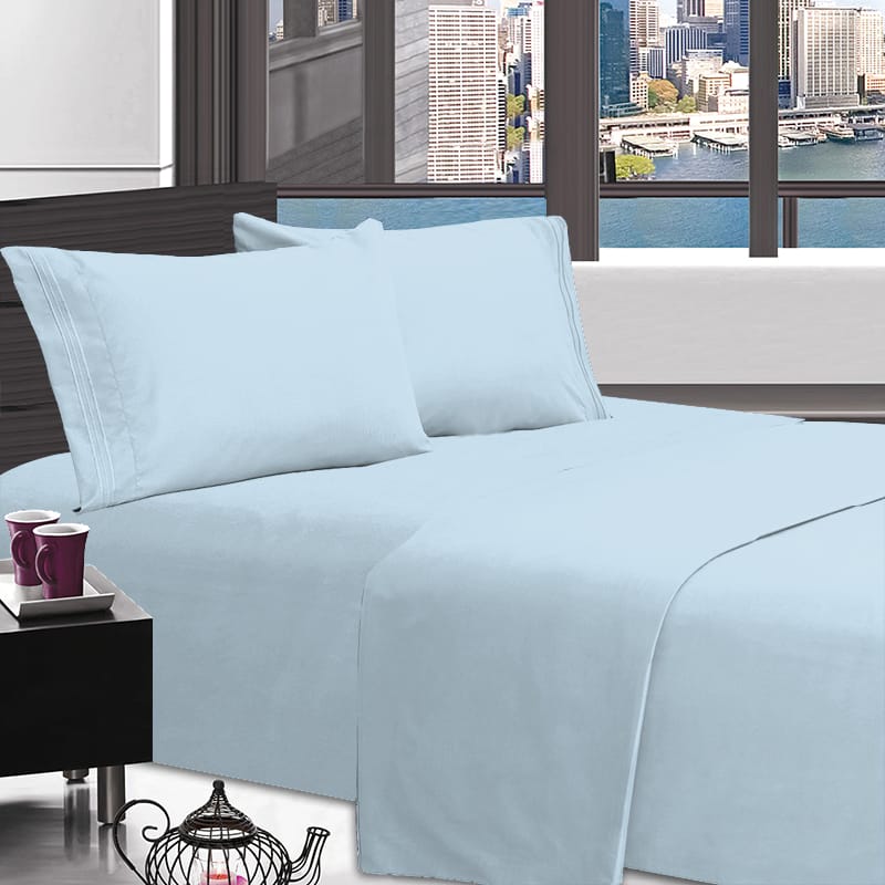 Imperial Home Solid 4-Piece Bed Sheet Set