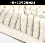 Chenille Microfiber Floor/Bathroom Mat - Cream