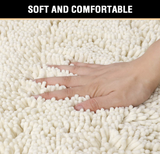 Chenille Microfiber Floor/Bathroom Mat - Cream