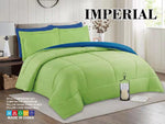 Imperial Home - Reversible 5PC Comforter Set - Green/Navy