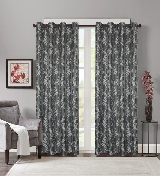 Karol Embossed Grommet Single Curtain Panel