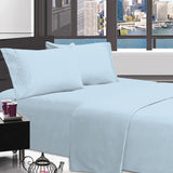 Imperial Home Solid 4-Piece Sheet Set - Sky Blue