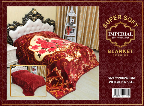 Imperial Home 15- Pound Heavy Thick Plush Mink Blanket - Red