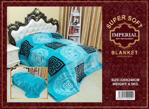 Imperial Home 15- Pound Heavy Thick Plush Mink Blanket - Aqua