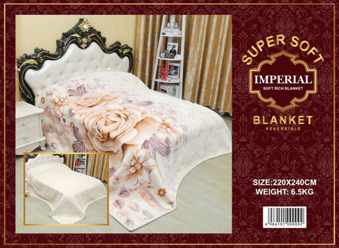 Imperial Home 15- Pound Heavy Thick Plush Mink Blanket - White
