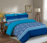 Imperial Home Printed 6-Piece Bedsheet Set - Blue